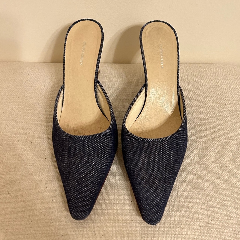 Burberry Denim Mules - Picture 2 of 5